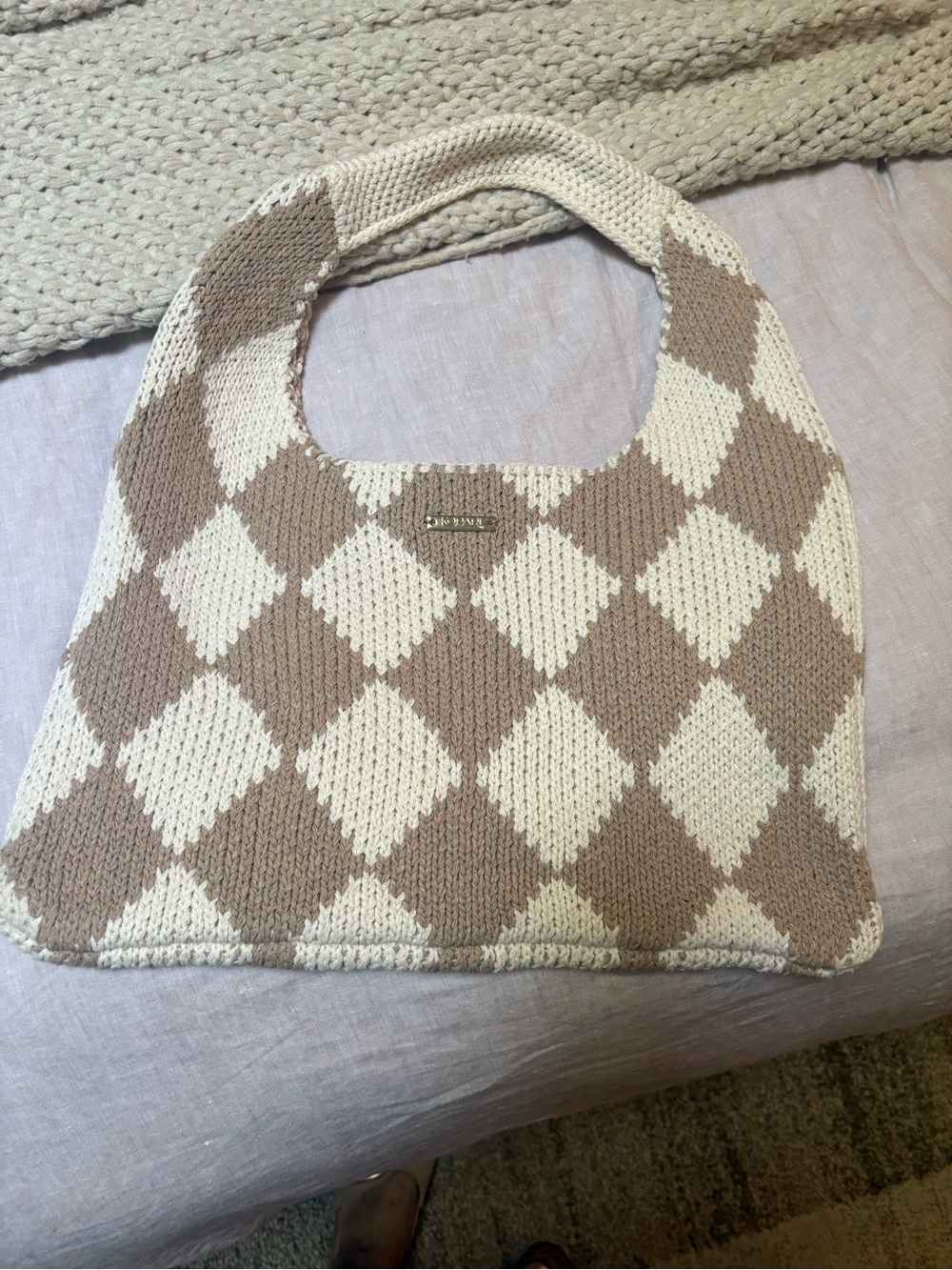 Kopari Limited Edition Shoulder Bag in Cream and Tan
